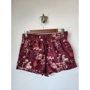 ASOS burgundy red japanese-esque crane print board shorts M